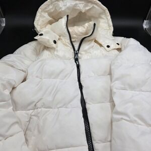 Calvin Klein Puffer Jacket Hooded Water Resistant Infinite Stretch Cream XL